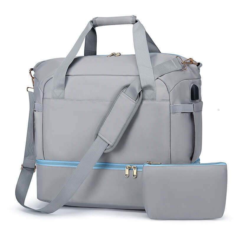 Travel with Expandable Layer, Large Capacity, High-End Feel, Can Be Used as a Suitcase, Waterproof Oxford Cloth, Dry and Wet Separation Sports Bag