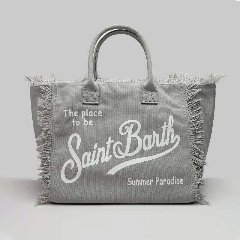 Lightweight New Large Capacity Tote Stylish Comfortable Casual Travel Solid Color Canvas Bag Handmade Tassel Handbag
