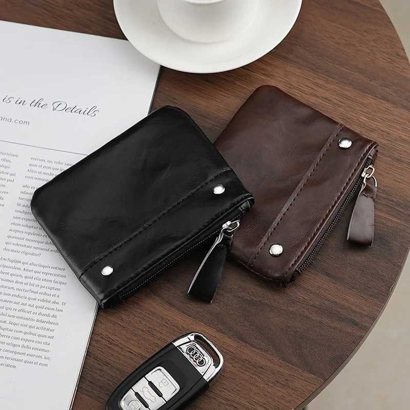 UnisexNew European and American Womens FashionPU Short Wallet Mens Pocket Card Wallet Z250621