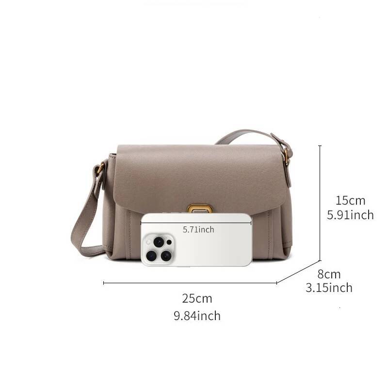 DHGM Genuine leather women's high-quality and simple casual cowhide armpit hand-held shoulder bag, crossbody bag