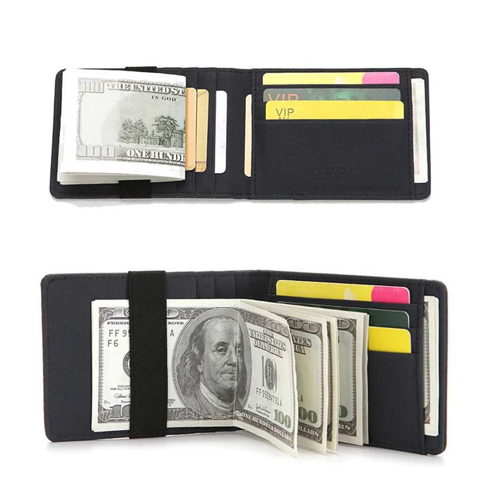 Pu Leather Card Holders Men Wallet Mini Wallet Purse Women Slim Soft Wallet Thin Small Bags Z250621