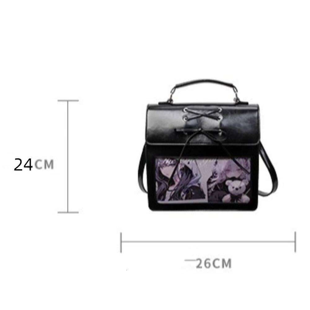 Designer bag Japanese Style Transparent Pocket Ita Backpack Sier Sweet School Haruku Large Capacity Crossbody Bags Student