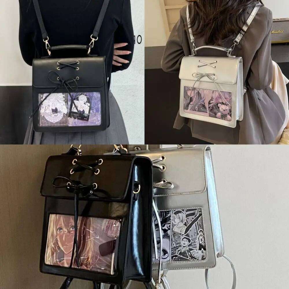 Designer bag Japanese Style Transparent Pocket Ita Backpack Sier Sweet School Haruku Large Capacity Crossbody Bags Student