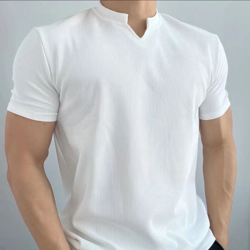 Cuff AdjustmentFitness Sports Short Summer New 280g High-Quality Texture Anti-Wrinkle Quick-Dry T-Shirt