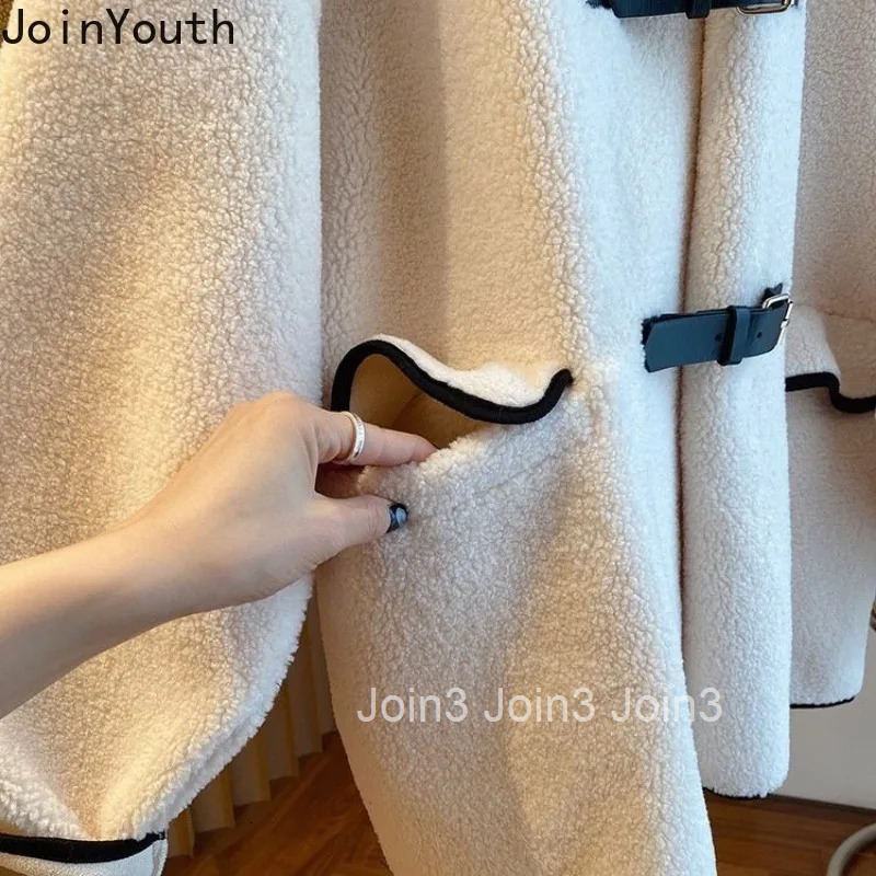 Oversized Jackets for Women 2025 Winter Clothing Hooded Lamb Wool Female Coat Vintage Streetwear Casual Outwear Fashion Y2k Tops