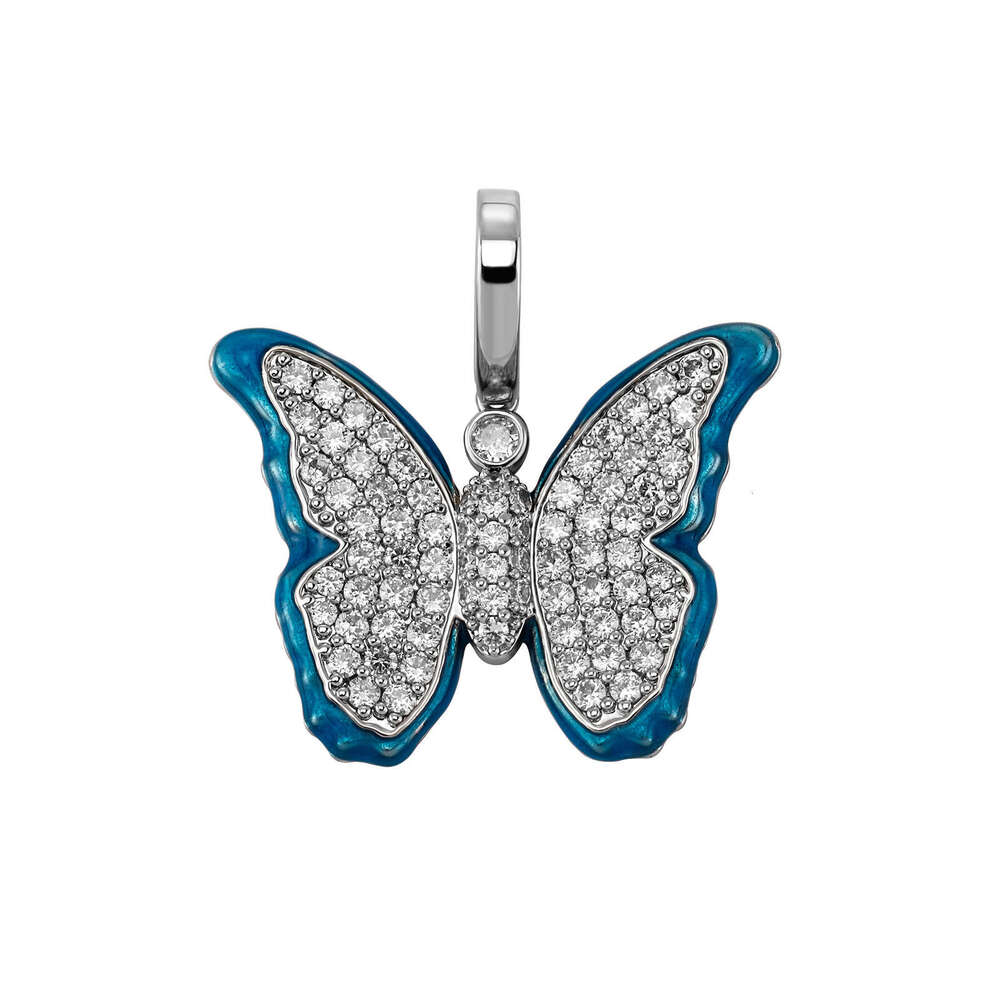 New Fashion Full Dia Luminous Butterfly Pendant Elegant Necklace for Men and Women