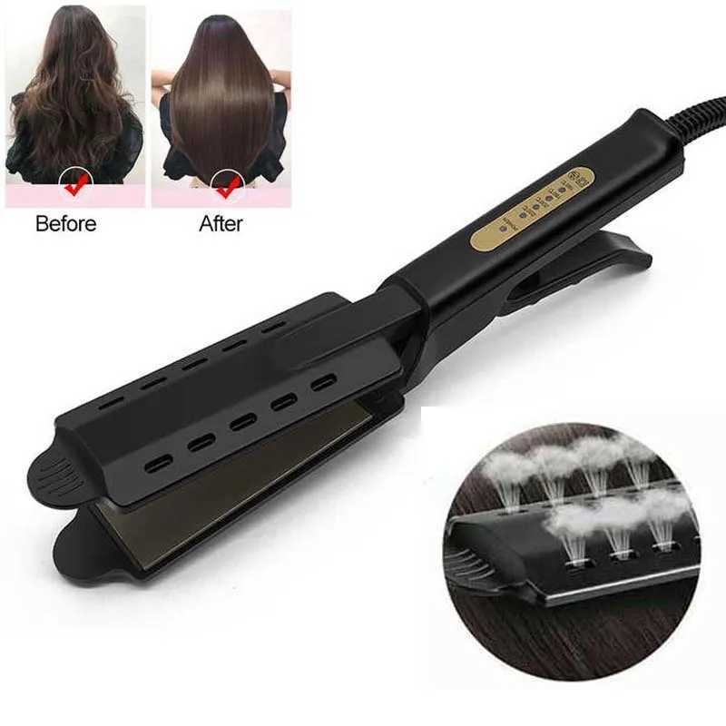 Professional Hair Straightener Tourmaline Ionic Flat Iron Four-Gear Temperature Setting Hair Straightener Hair Styling ToolsXJ250621