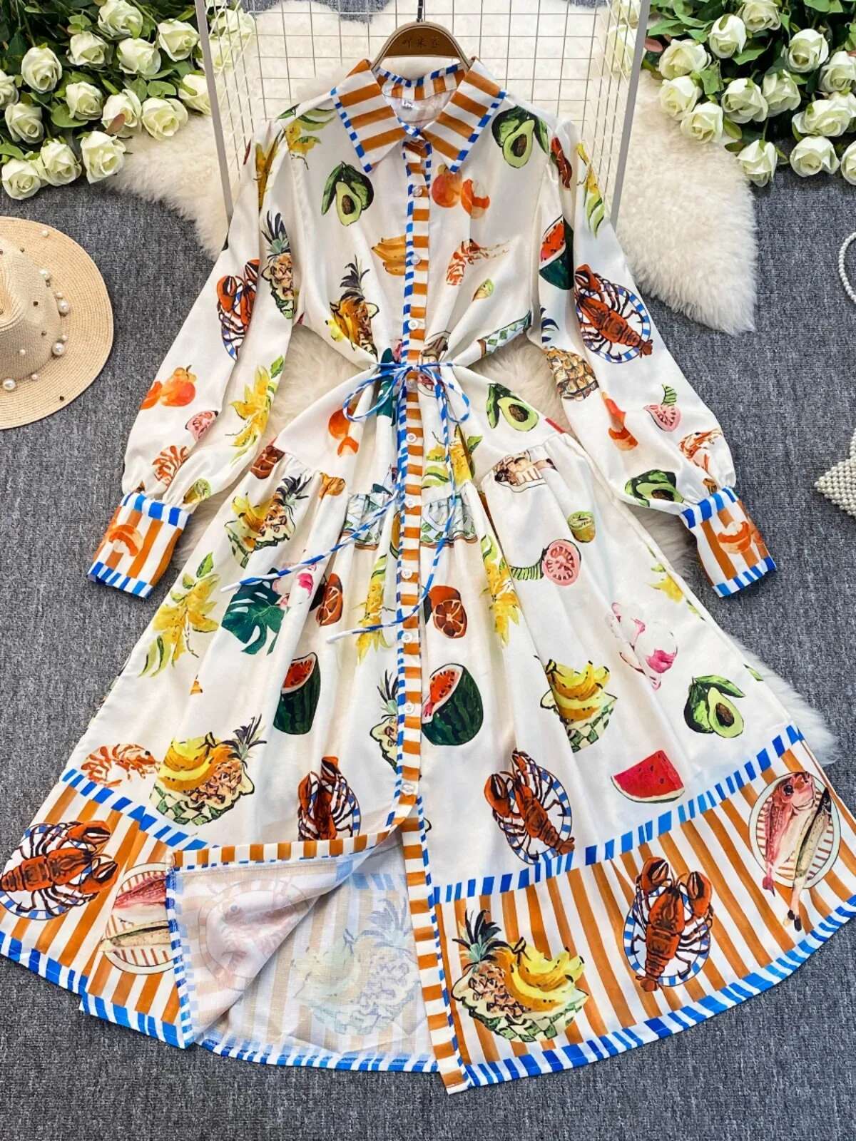 Vintage Korean Maxi Dresses for Womens 2025 Vestidos De Mujer Slim Single Breasted Floral Woman Dress Elegant Wedding Dresses
