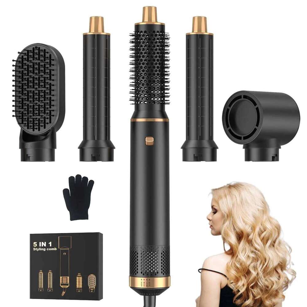 5 In 1 Multi Hair Styler Professional Blow Dryer For Curling Volumizing Straightening Hot Air Brush