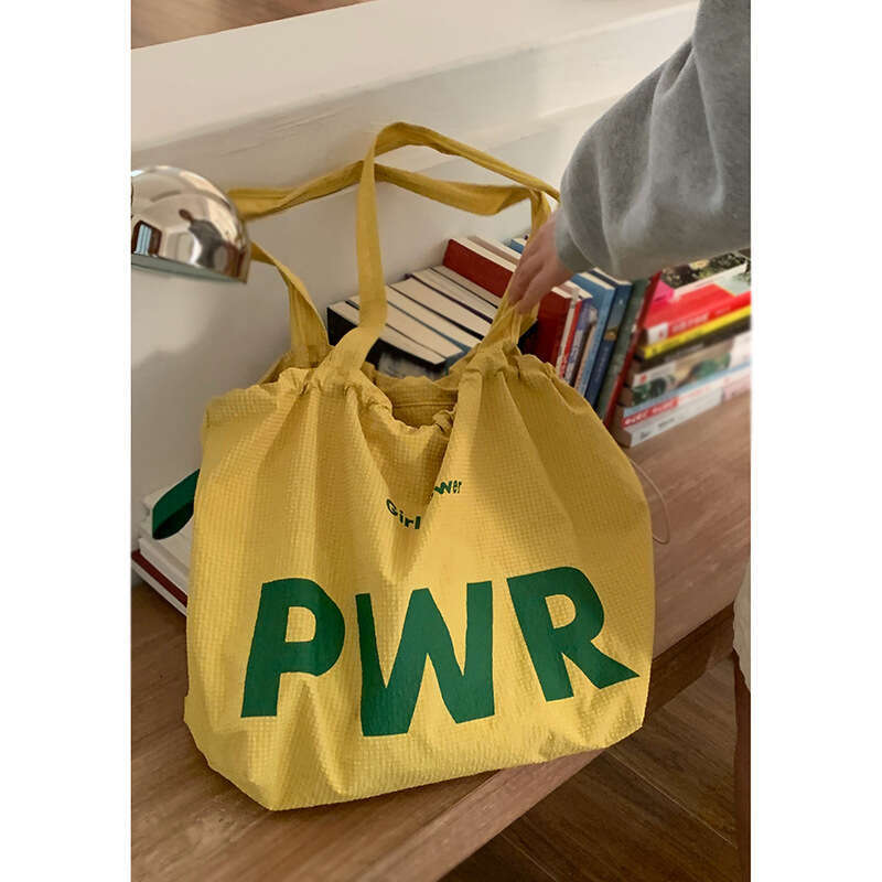 designer bag Korean Style Casual Nylon Lazy Tote for Women 2025 Letter Shoulder Large Capacity Canvas Bag