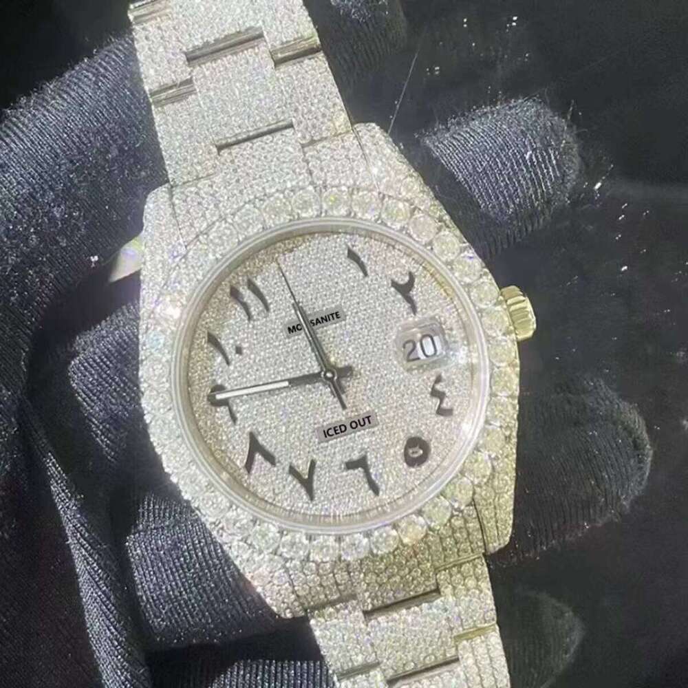 Premium Quality Men Women VVS D Color Moissanite Designer Automatic Mechanical Hip Hop Watches Luxury Port Iced Out Watch