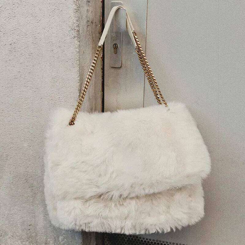 Chain Single-Shoulder Hand-Held Large Bag, MAO Tote Large-Capacity Plush Women's Bag 2025 Autumn And Winter New Style 2025/06/22