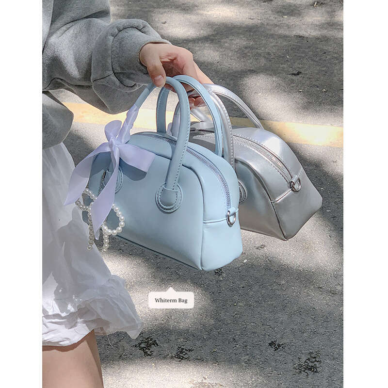 Korean Style Handheld Bowling Ball designer bag Women's 2024 New Trendy Fashion Versatile Crossbody Small Square Bag