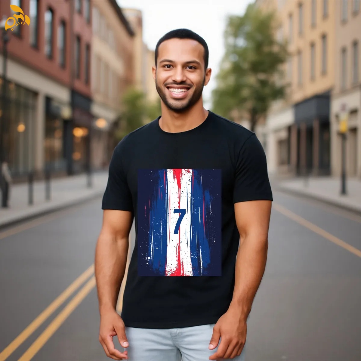 free shipping of customized Trendy Men's round-neck short-sleeved quick-drying T-shirt with exquisite patterns from US