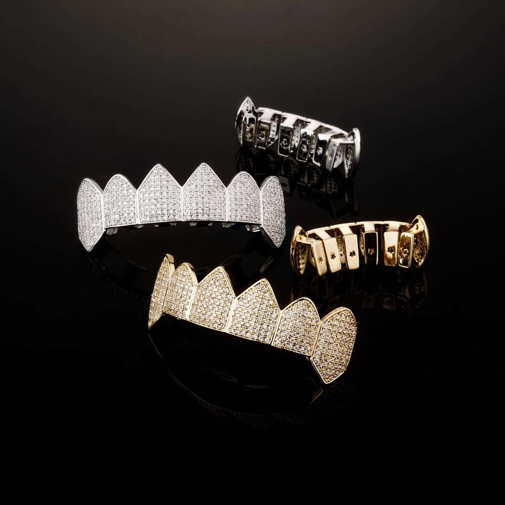 Jewelry Micro Paved Zircon Fangs Bracelet Halloween Costume Personality Exaggerated Hip Hop Teeth Accessories