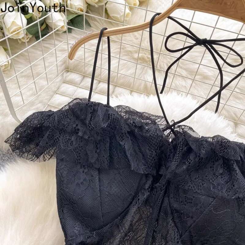 2025 Ropa Mujer Y2k Top Streetwear Sexy Vest Tunic Tassel Fashion Camis Crop Tops Lace Embroidery Summer Tanks Women Clothes