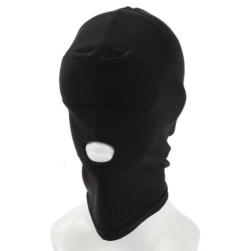 SM Adult Sex Elastic Cloth Full Face Mask with Open Mouth and Eyes Flirting Alternative Toys
