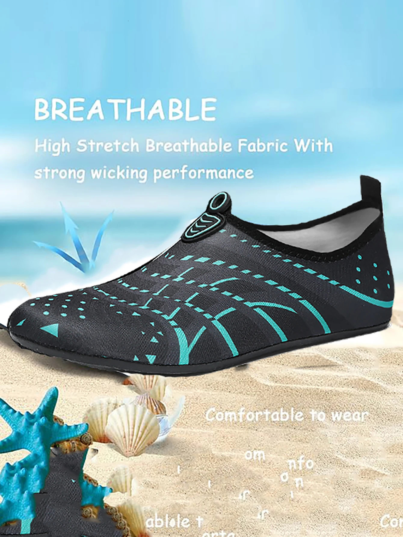 Men Beach Aqua Sock Swimming Water Sport Barefoot Sneaker Gym Yoga Fitness Dance Swim Surfing Diving Snorkeling Shoes 250612
