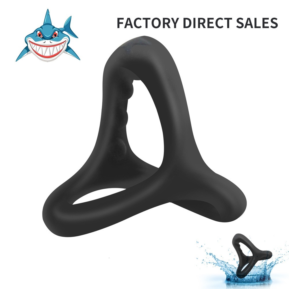 Shark Head Locking Liquid Silicone Male Wearable Prepuce Ring Physical Delay Adult Product