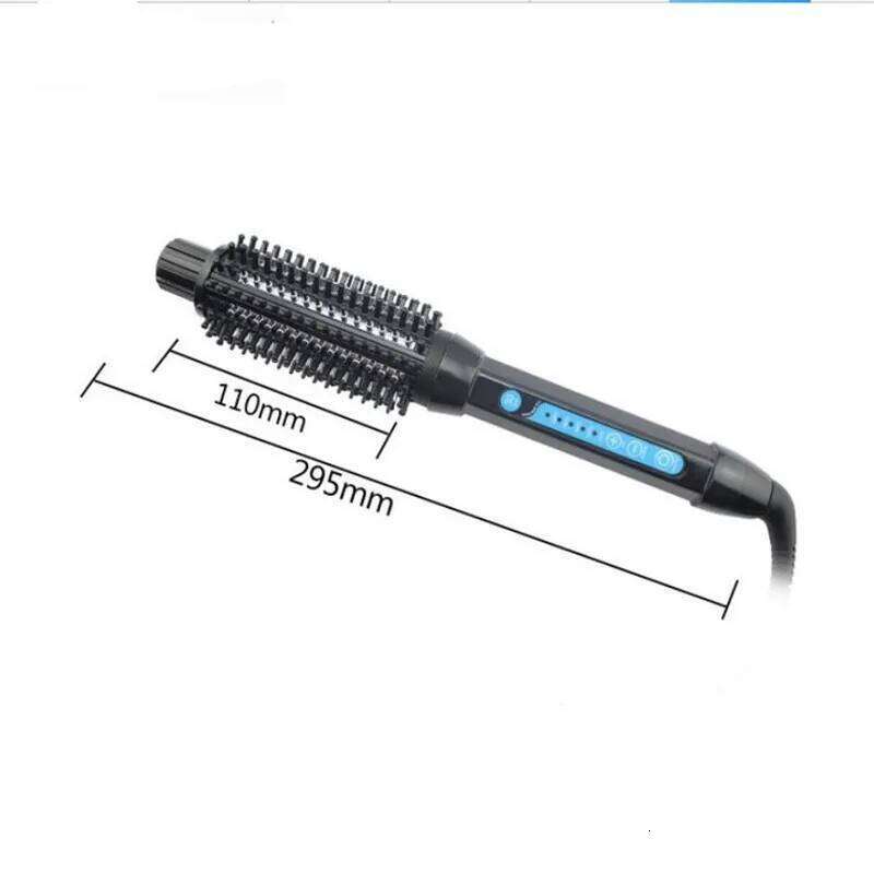 Electric Hair Curler Brush Ceramic Straightener Round Comb Iron Wand Hairstyle Silky Fast Heat Straighter Barrel Curl Hairbrush