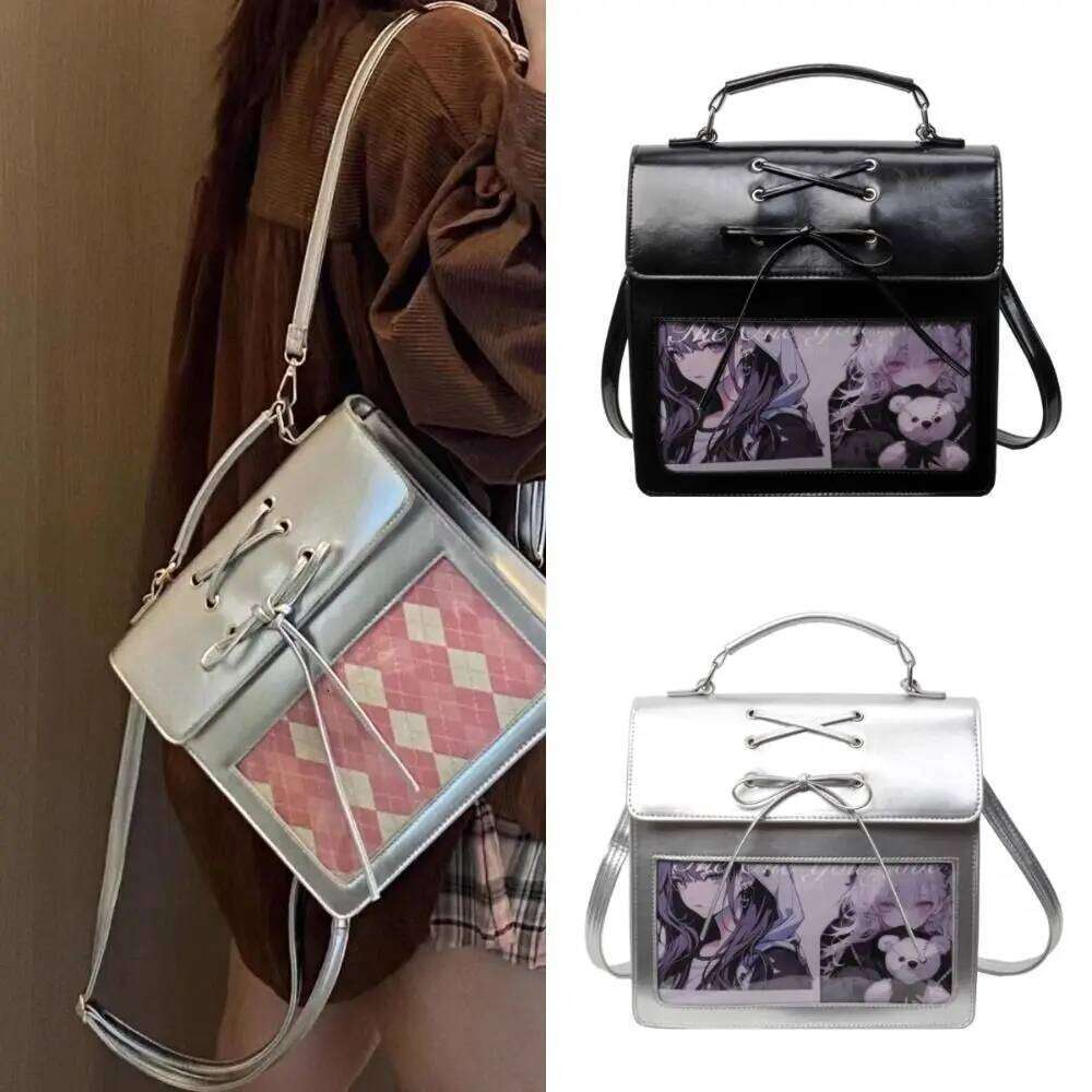 Designer bag Japanese Style Transparent Pocket Ita Backpack Sier Sweet School Haruku Large Capacity Crossbody Bags Student