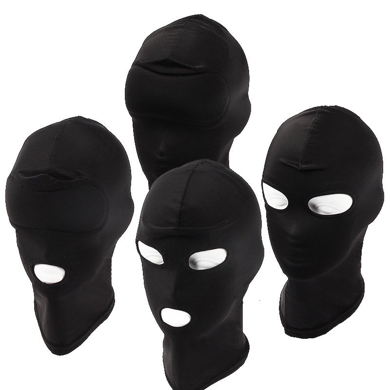SM Adult Sex Elastic Cloth Full Face Mask with Open Mouth and Eyes Flirting Alternative Toys