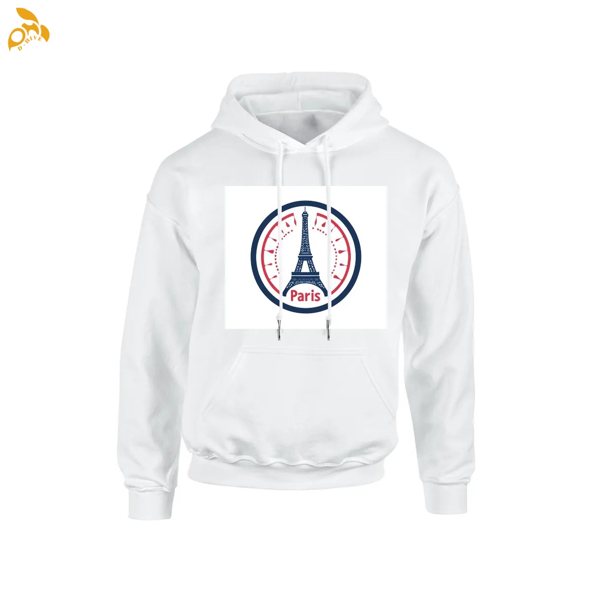 free shipping of customized Ladies' polyester cotton hooded pocket sweatshirt is suitable for 260GSM in the United States with exquisite patterns