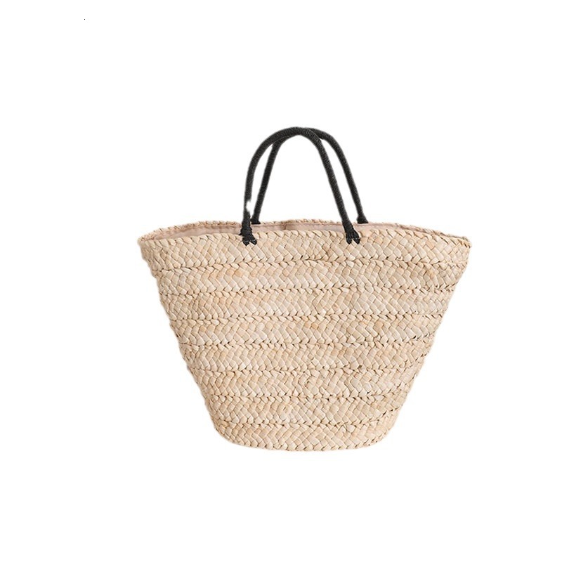 Free Shipping Korean Luxury Woven Bag INS Large Capacity Simple Handheld Natural Grass Woven Bag Women's Designer Vacation Beach Bag