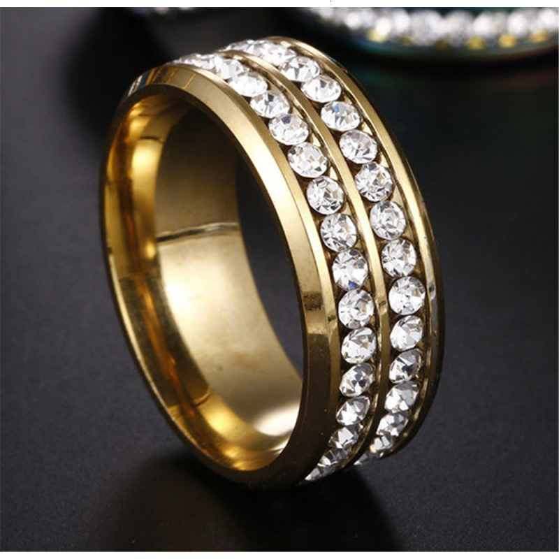 Princess Cut Cubic Zirconia Couple Rings Stainless Steel We