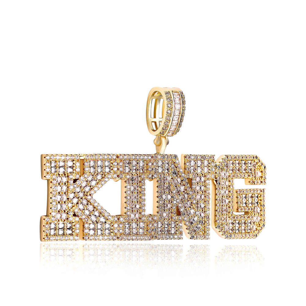 Jin Ao 2023 New Hip-Hop Full Zircon Bold Letter Splicing DIY Unisex Couple Pendant Necklace Trend
