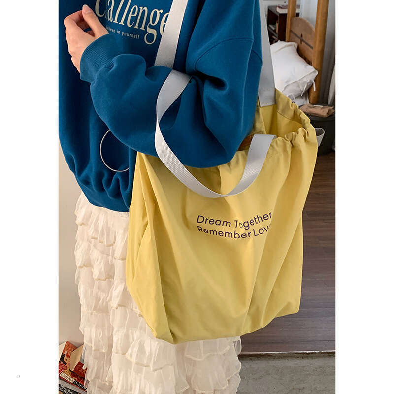 designer bag Casual Canvas Korean Style Lazy Wind Women 2025 New Simple Nylon Tote Large Capacity Shoulder Bag