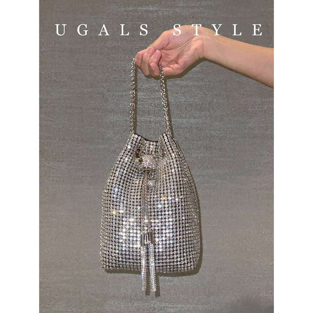 Designer Bag Dia Bucket Bags Rhinestone Bag Fashion Dinner Women Single Shoulder Designer Handbag