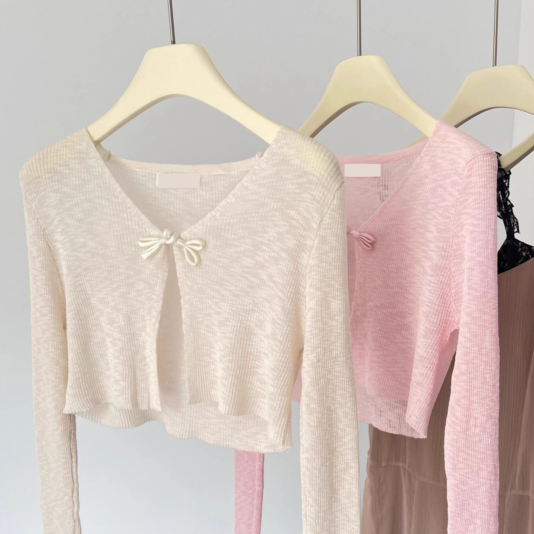 K1102 Gentle small waistcoat women's new Chinese style cardigan with suspender skirt and shawl summer ice silk sunscreen shirt short top