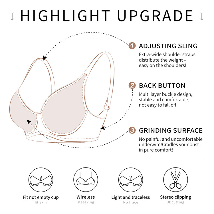 Plus Size Women's Bra Cup Sheer Mesh Underwear Sexy Transparent Lace Bralette No Wire Bra for Daily Wear Sexy Ultra-thin Bra Plus Size Underwear 