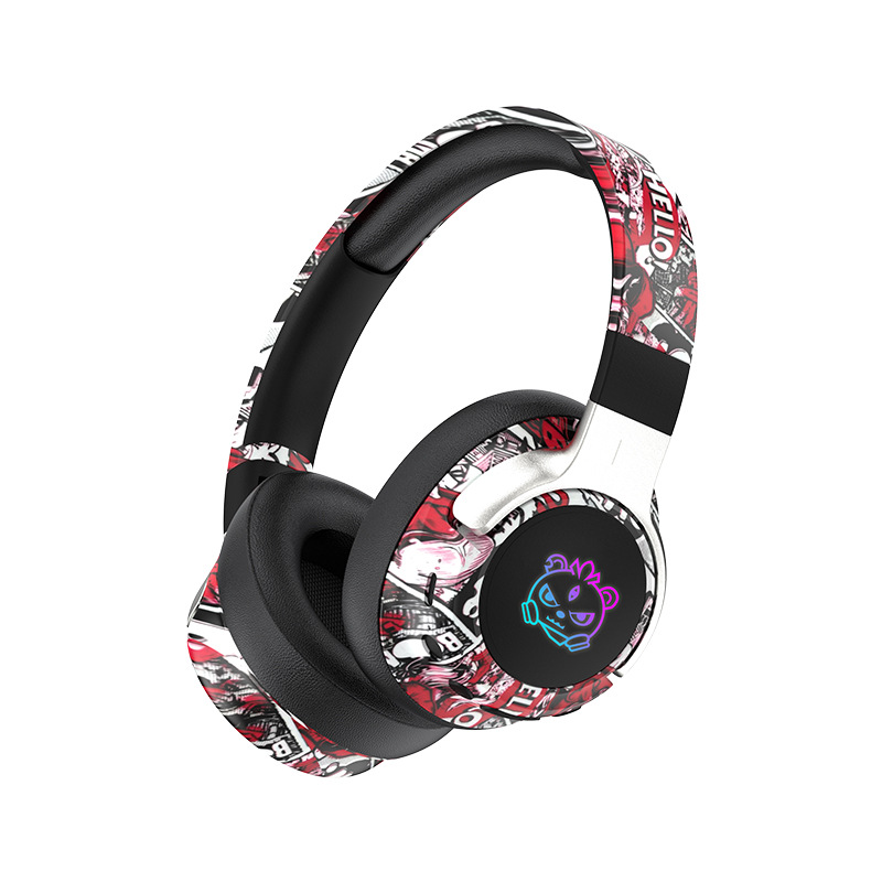 Doodle wireless bluetooth headset RGB light effect all-inclusive ear call game headset