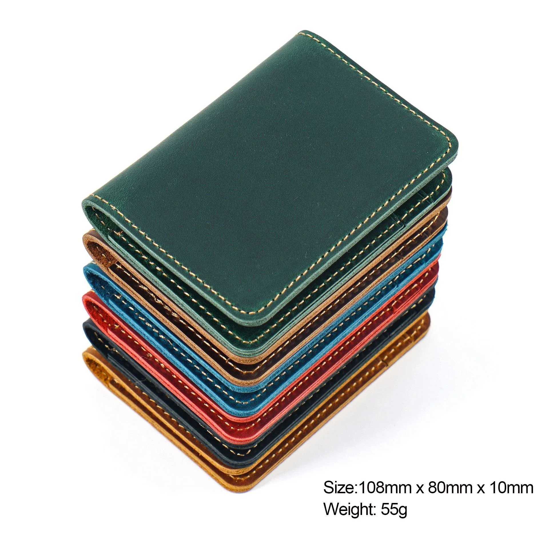 Holder for Men Bank Cards Holders Genuine Leather Wallet Mini Money Clips Business Women Small Purse Pouch Z250621