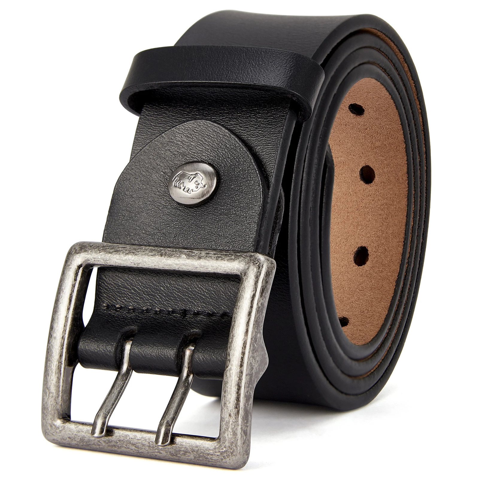 High Quantity Cowskin Mens Belt Vintage Genuine Leather Cow Belts Fashion er Retro Pin Buckle Straps For Jeans 250618