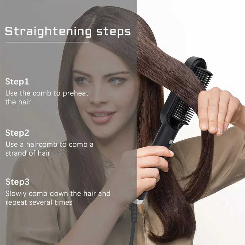Electric Hot Comb Multifunctional Straight Hair Straightener Comb Negative Ion Anti-Scalding Styling Tool Straightening BrushXJ250621