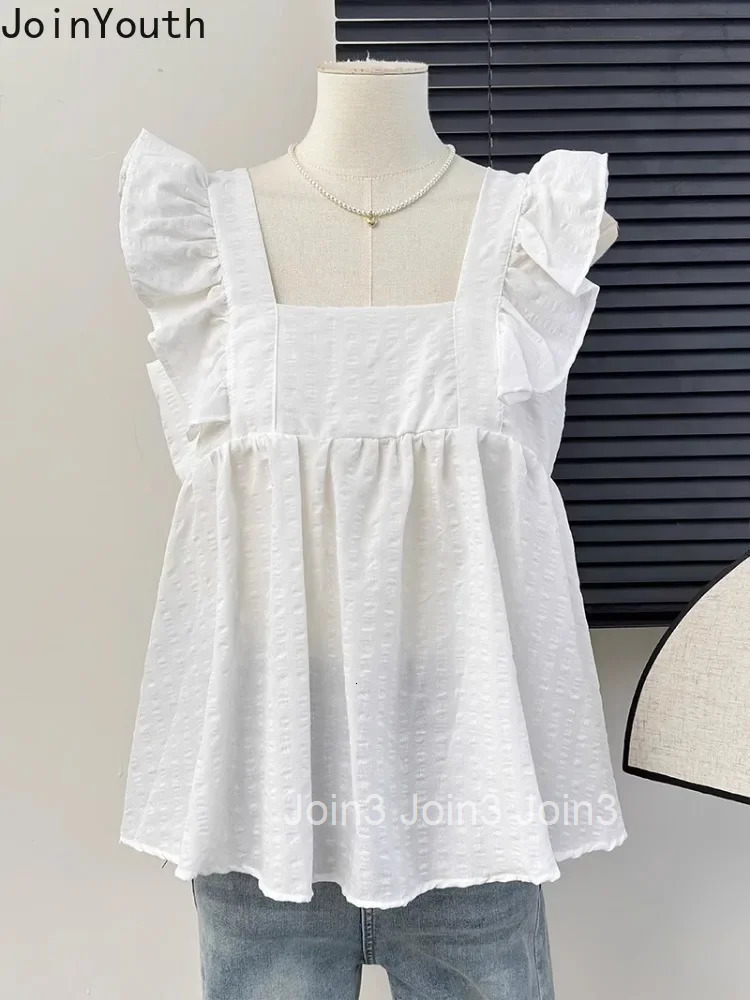Sweet Tanks Womens Clothing Square Collar Bandage Bow Camis Fashion Plaid Summer Crop Tops Ruffles Loose Folds Fashion Vests