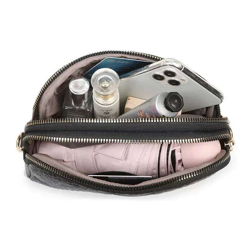 Fashion 100%Genuine Crossbody Sac Simple Women's Designer Handbag High Quality Cow Leather Small Shoulder Messenger Bag