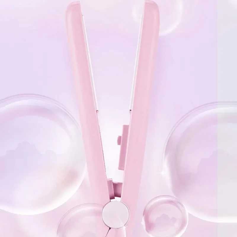 Mini Hair Straightener Clipboard Small Power Plug Curling Hair Straight Hair Girls Air Bangs Portable Hair StraightenerXJ250621