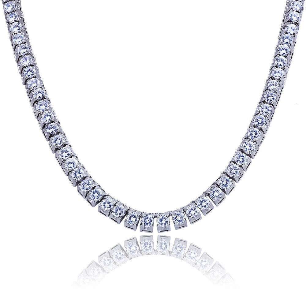 Trapezoidal Zircon Hip Hop Unisex Necklace Jewelry