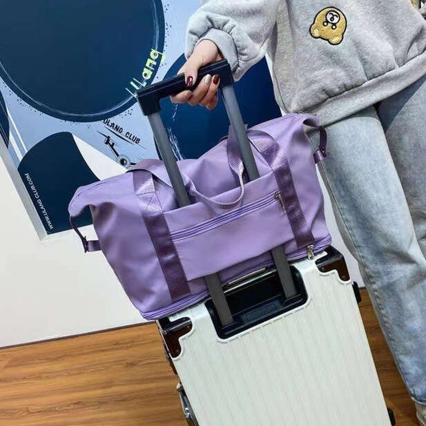 Nylon Waterproof Gym Duffel Women's Short Trip Travel Bag Handheld Fashion Large Capacity