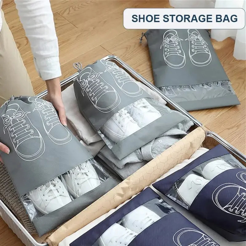 510pcs Shoes Storage Bag Closet Organizer Non Woven Travel Portable Waterproof Pocket Clothing Classified Draw Hanging 250612