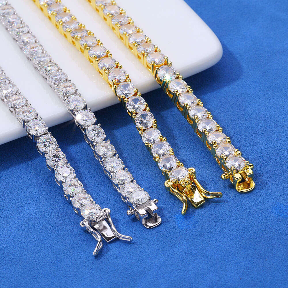 Zircon Tennis Jewelry for Women Hip-Hop Men's Accessories Niche Necklace a4b7