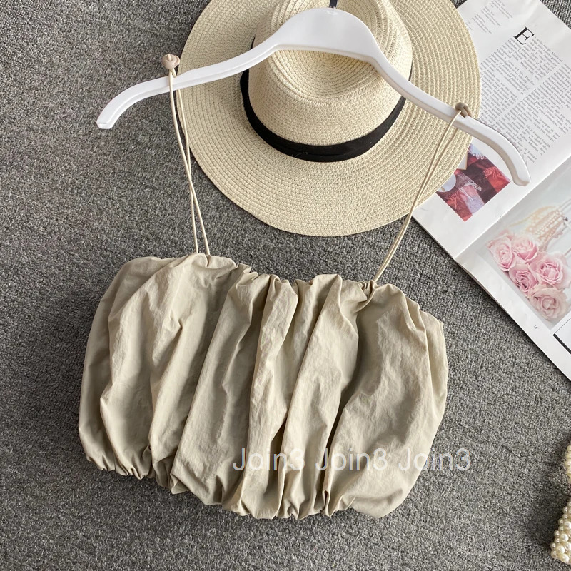 2025 Women Clothing Sexy Y2k Tops Solid Color Folds Korean Camis Crop Vest Ropa Mujer Fashion Summer Backless Tanks Ropa Mujer