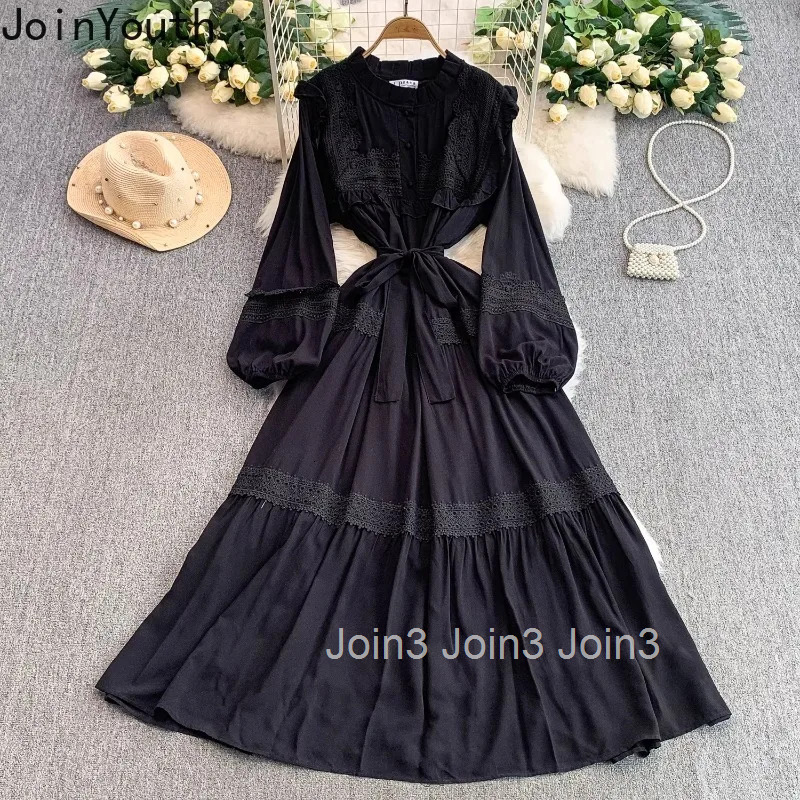 Maxi Dresses Women Ruffles Pink Robe Femme 2025 Vestidos De Mujer Patchwork Lace O-neck High Waist Bandage Elegant Summer Dress