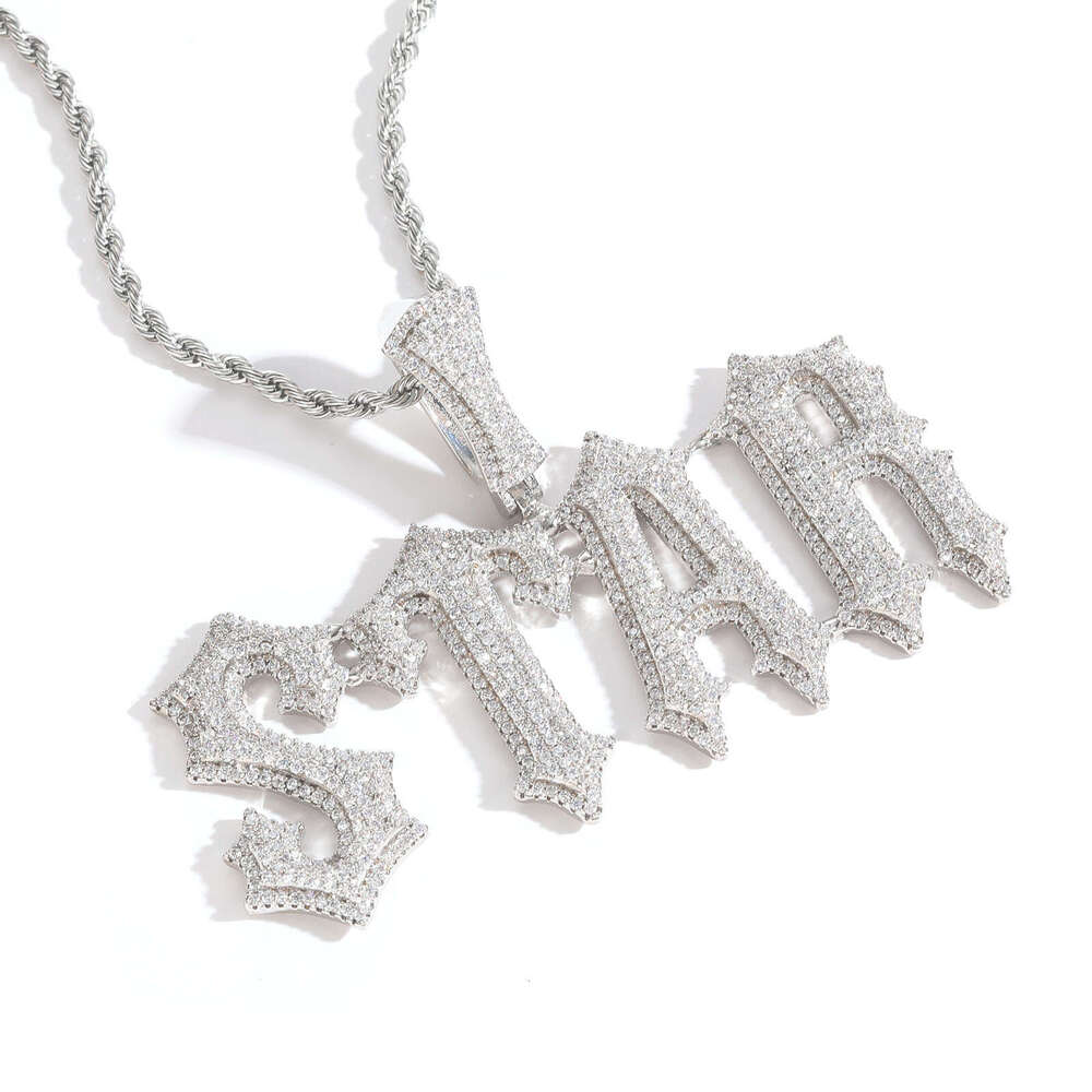 Hip Hop Burr Private Letter Necklace DIY Splicing Combination Pendant Accessories a7ca