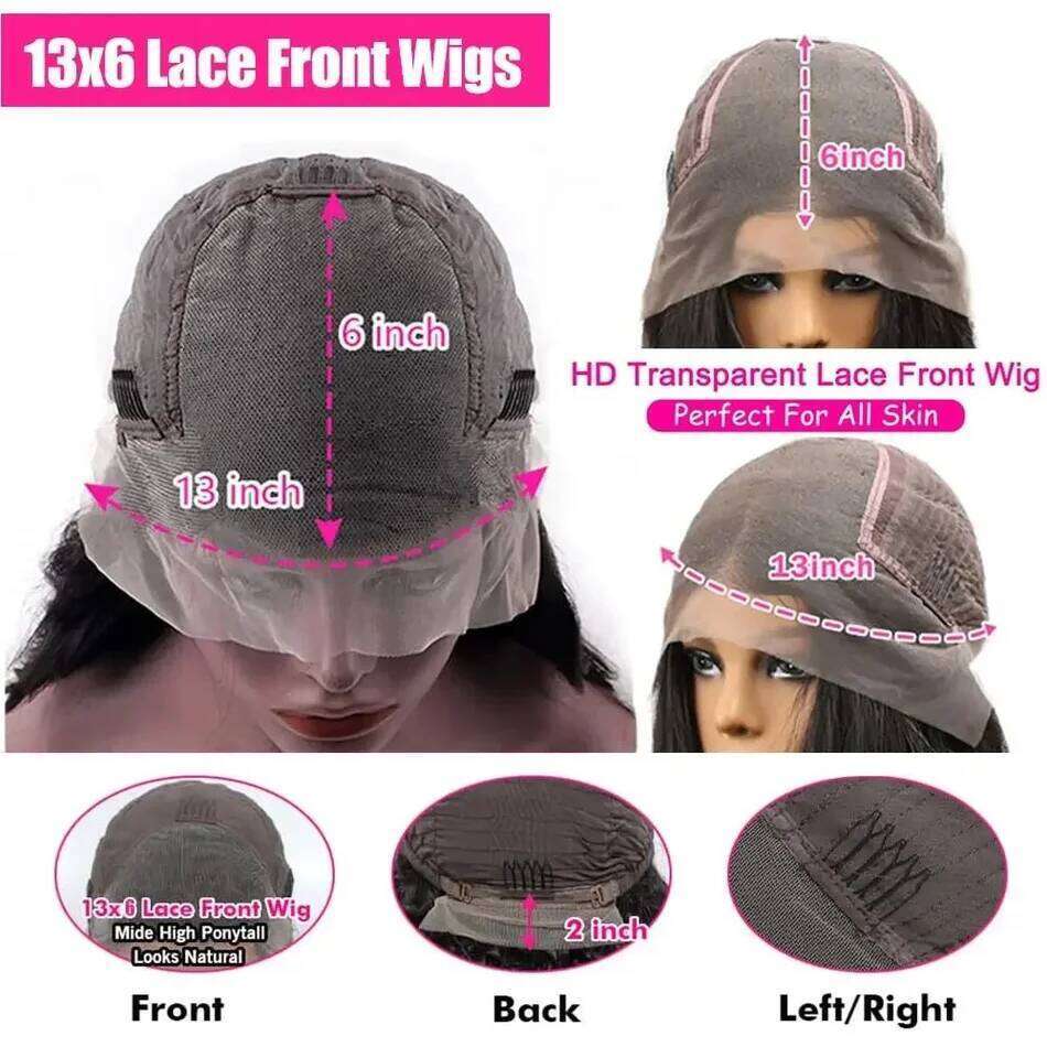 IAMVIP 220 Density Straight 13x6 Hd Lace Frontal Wig Without Glueless Wigs Human Hair