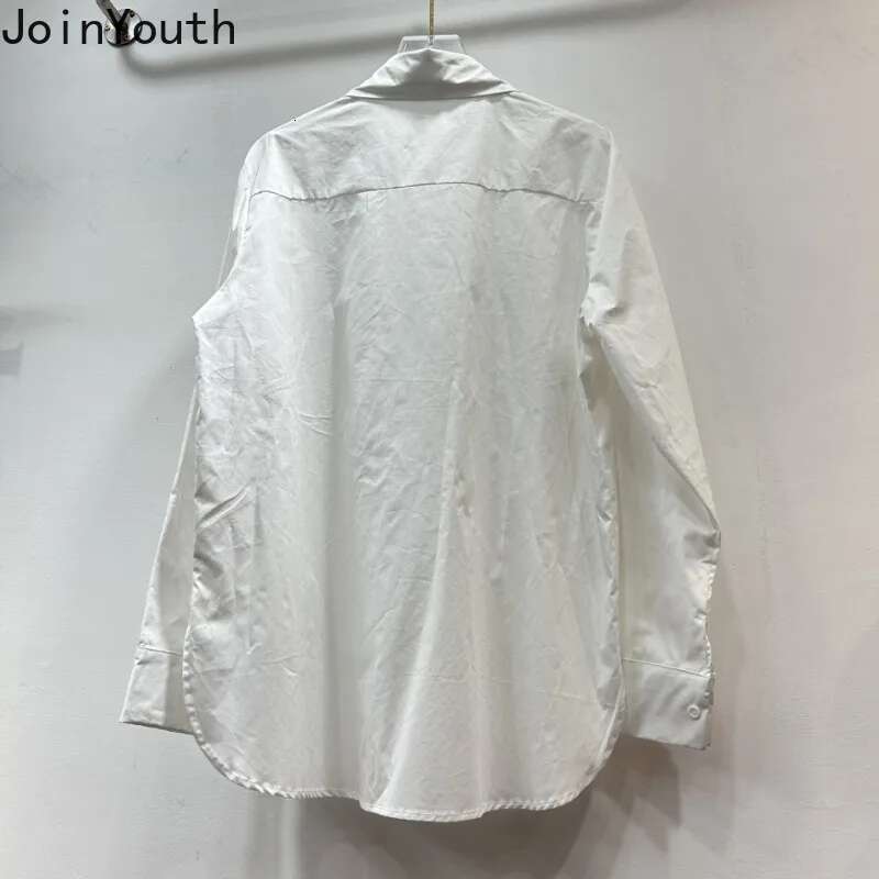 2025 Camisas De Mujer Blouses for Womens Long Sleeve Loose Tops Heavy Beading Shirts Casual Fashion Irregular Korean Blouse